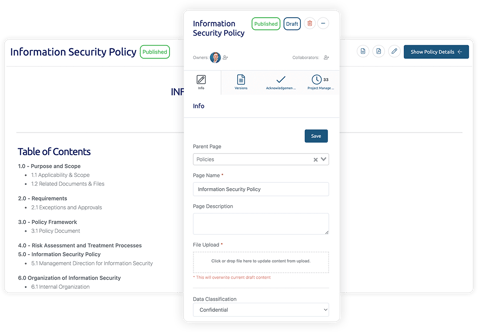 Policies Version Management